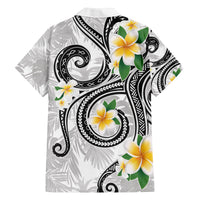 Kanaka Maoli Hawaii Plumeria Family Matching Summer Maxi Dress and Hawaiian Shirt Dancing Tentacles White Style LT7 - Polynesian Pride
