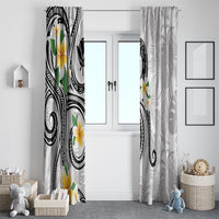 Kanaka Maoli Hawaii Plumeria Window Curtain Dancing Tentacles White Style LT7 - Polynesian Pride