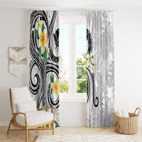 Kanaka Maoli Hawaii Plumeria Window Curtain Dancing Tentacles White Style LT7 - Polynesian Pride
