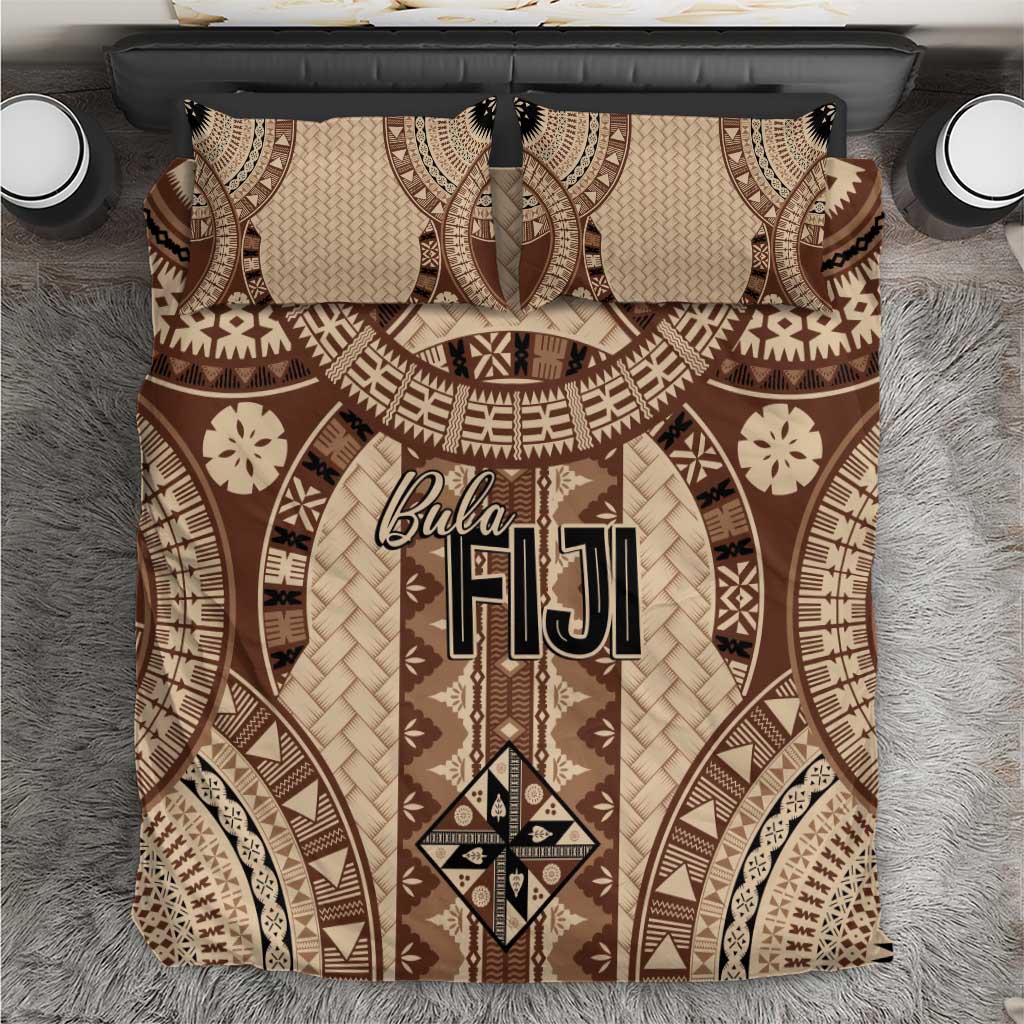 Bula Fiji Vintage Bedding Set Brown Masi Motifs