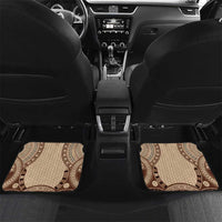 Bula Fiji Vintage Car Mats Brown Masi Motifs LT7 Set 2pcs - Back Brown - Polynesian Pride