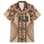Bula Fiji Vintage Hawaiian Shirt Brown Masi Motifs