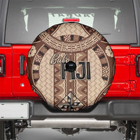 Bula Fiji Vintage Spare Tire Cover Brown Masi Motifs