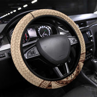 Bula Fiji Vintage Steering Wheel Cover Brown Masi Motifs