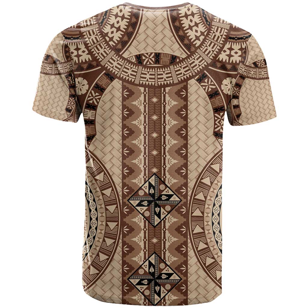 Bula Fiji Vintage T Shirt Brown Masi Motifs
