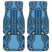 Bula Fiji Vintage Car Mats Prussian Blue Masi Motifs LT7 - Polynesian Pride