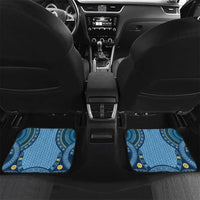 Bula Fiji Vintage Car Mats Prussian Blue Masi Motifs LT7 Set 2pcs - Back Prussian Blue - Polynesian Pride