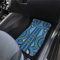 Bula Fiji Vintage Car Mats Prussian Blue Masi Motifs LT7 - Polynesian Pride