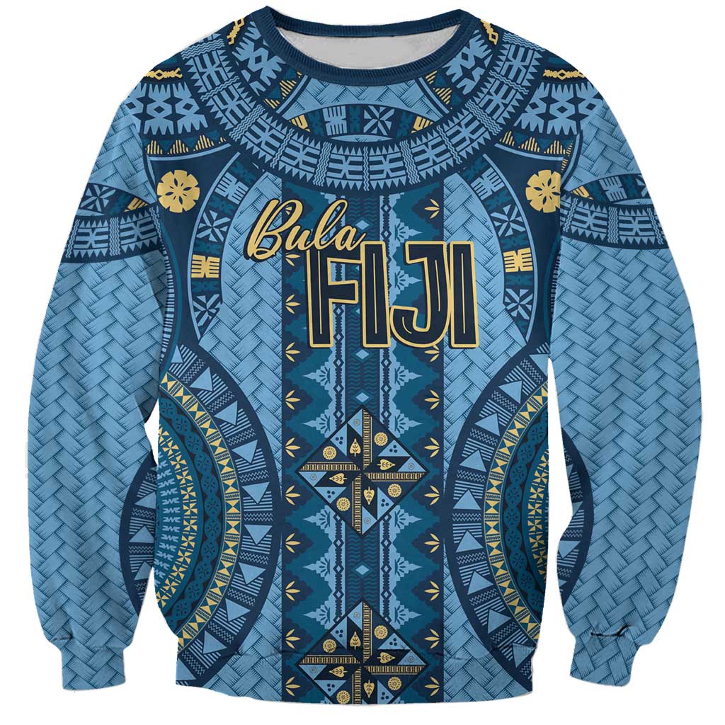 Bula Fiji Vintage Sweatshirt Prussian Blue Masi Motifs