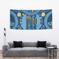 Bula Fiji Vintage Tapestry Prussian Blue Masi Motifs