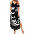 Personalised New Zealand Rugby Summer Maxi Dress Aotearoa Silver Fern Koru Maori Style LT7 Women Black - Polynesian Pride