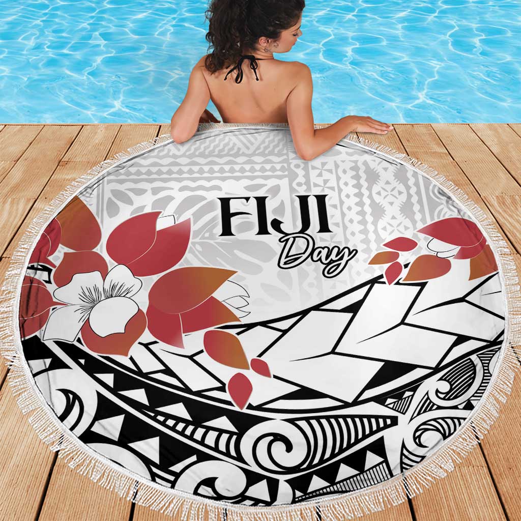 Bula Fiji Day Beach Blanket Tagimaucia on Masi Pattern LT7 - Polynesian Pride