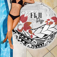 Bula Fiji Day Beach Blanket Tagimaucia on Masi Pattern LT7 - Polynesian Pride