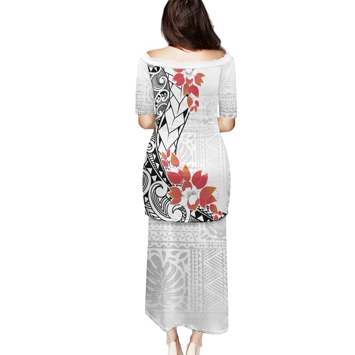 Bula Fiji Day Family Matching Puletasi and Hawaiian Shirt Tagimaucia on Masi Pattern