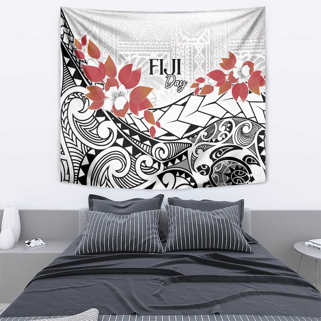 Bula Fiji Day Tapestry Tagimaucia on Masi Pattern