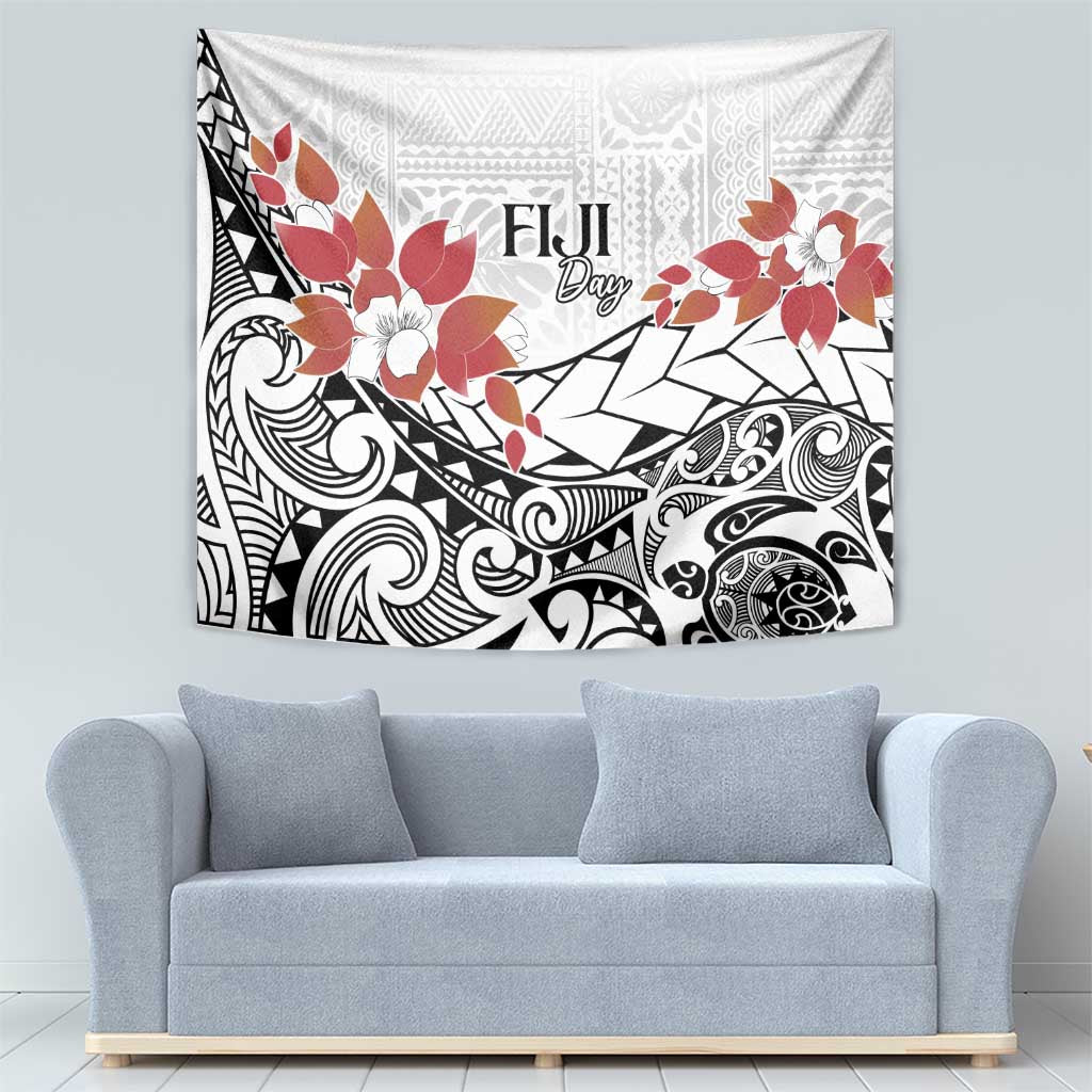 Bula Fiji Day Tapestry Tagimaucia on Masi Pattern