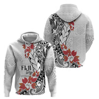 Bula Fiji Day Zip Hoodie Tagimaucia on Masi Pattern LT7 - Polynesian Pride