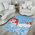 Bula Fiji Day Area Rug Tagimaucia on Masi Pattern - Turquoise