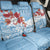 Bula Fiji Day Back Car Seat Cover Tagimaucia on Masi Pattern - Turquoise