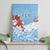 Bula Fiji Day Canvas Wall Art Tagimaucia on Masi Pattern - Turquoise