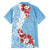 Bula Fiji Day Family Matching Off Shoulder Short Dress and Hawaiian Shirt Tagimaucia on Masi Pattern - Turquoise