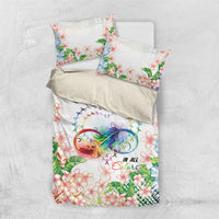 Fight Cancer In All Colors Bedding Set Plumeria Mix Tapa Pattern
