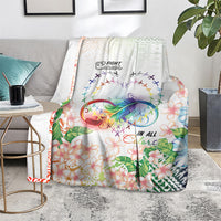 Fight Cancer In All Colors Blanket Plumeria Mix Tapa Pattern