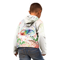 Fight Cancer In All Colors Kid Hoodie Plumeria Mix Tapa Pattern