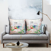 Fight Cancer In All Colors Pillow Cover Plumeria Mix Tapa Pattern