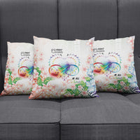 Fight Cancer In All Colors Pillow Cover Plumeria Mix Tapa Pattern