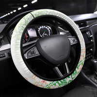 Fight Cancer In All Colors Steering Wheel Cover Plumeria Mix Tapa Pattern