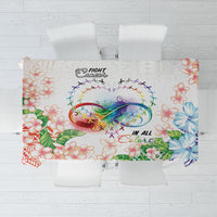 Fight Cancer In All Colors Tablecloth Plumeria Mix Tapa Pattern