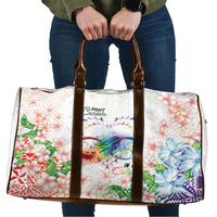 Fight Cancer In All Colors Travel Bag Plumeria Mix Tapa Pattern