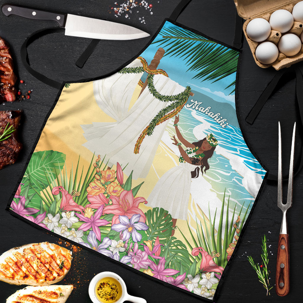 Aloha Hawaii Makahiki Hula Dance Apron Beach Scenery LT7 Multicolor - Polynesian Pride