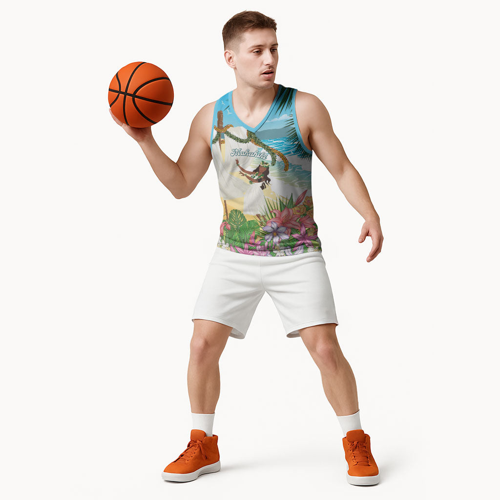 Aloha Hawaii Makahiki Hula Dance Basketball Jersey Beach Scenery LT7 - Polynesian Pride