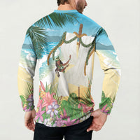 Aloha Hawaii Makahiki Hula Dance Button Sweatshirt Beach Scenery LT7 - Polynesian Pride