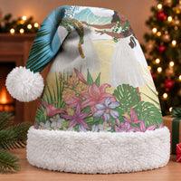 Aloha Hawaii Makahiki Hula Dance Christmas Santa Hat Beach Scenery LT7 With Fur Multicolor - Polynesian Pride