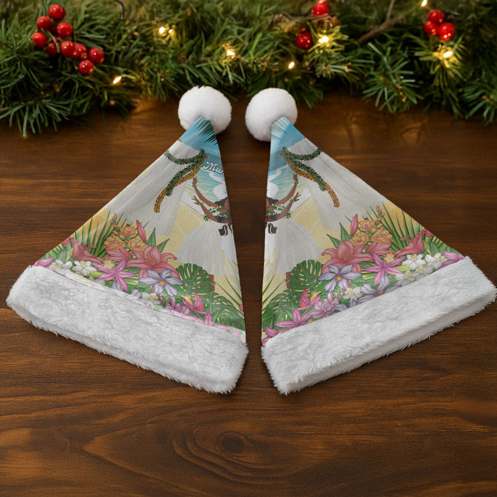 Aloha Hawaii Makahiki Hula Dance Christmas Santa Hat Beach Scenery LT7 - Polynesian Pride