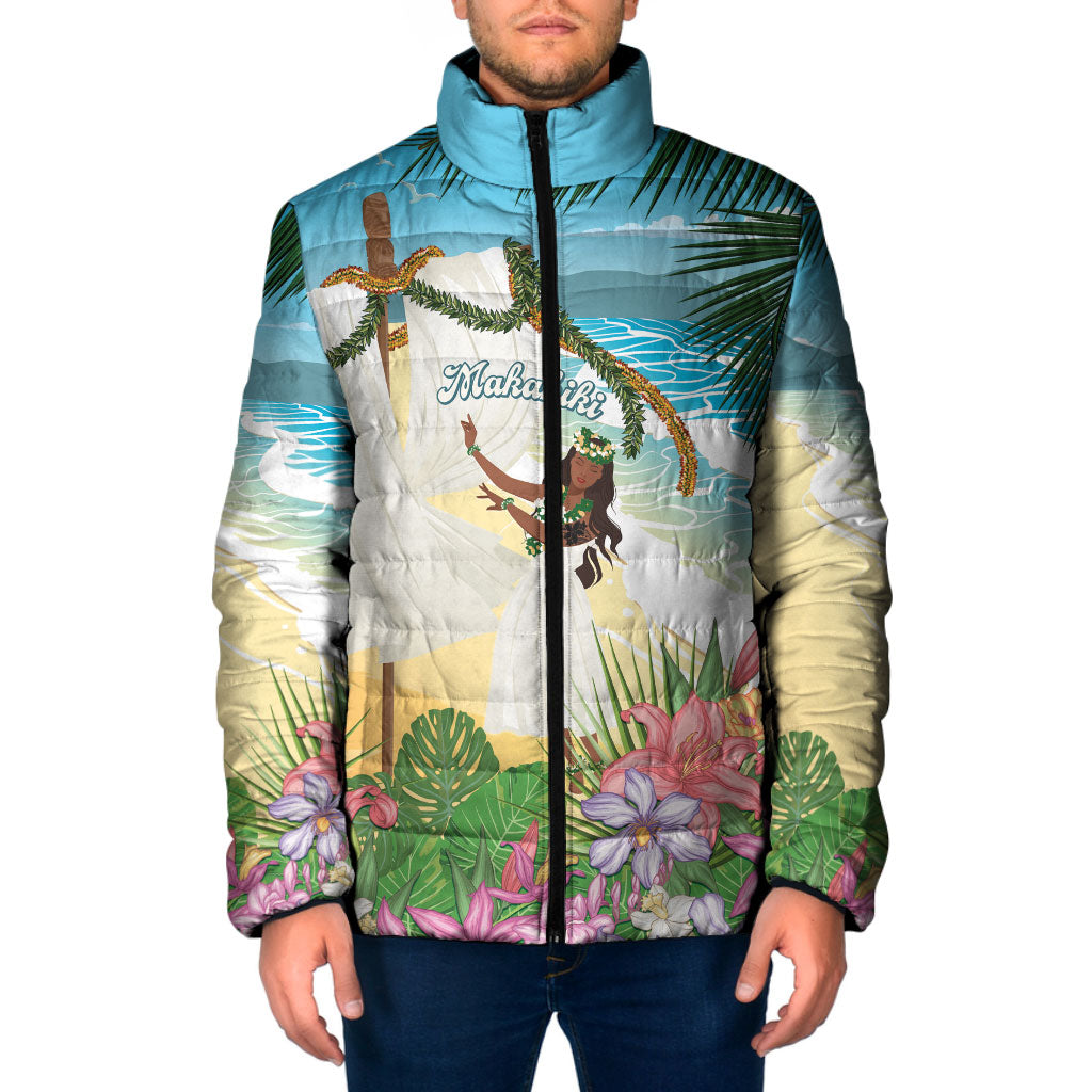 Aloha Hawaii Makahiki Hula Dance Padded Jacket Beach Scenery LT7 Men Multicolor - Polynesian Pride