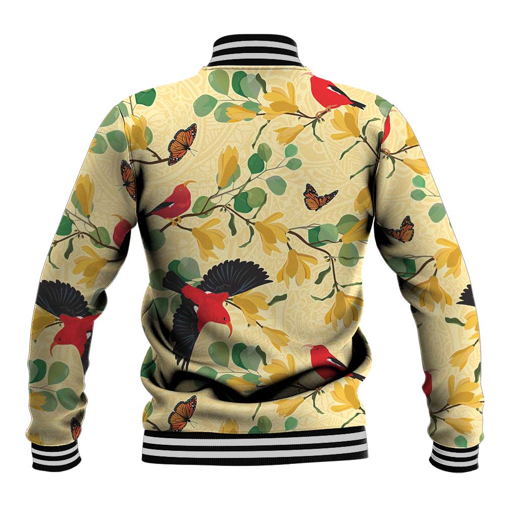 Aloha Hawaii Baseball Jacket I'iwi on Mamane Pastel Cream