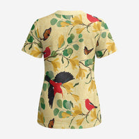 Aloha Hawaii Scrub Top I'iwi on Mamane Pastel Cream - Polynesian Pride