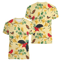 Aloha Hawaii Women V-Neck T-Shirt I'iwi on Mamane Pastel Cream