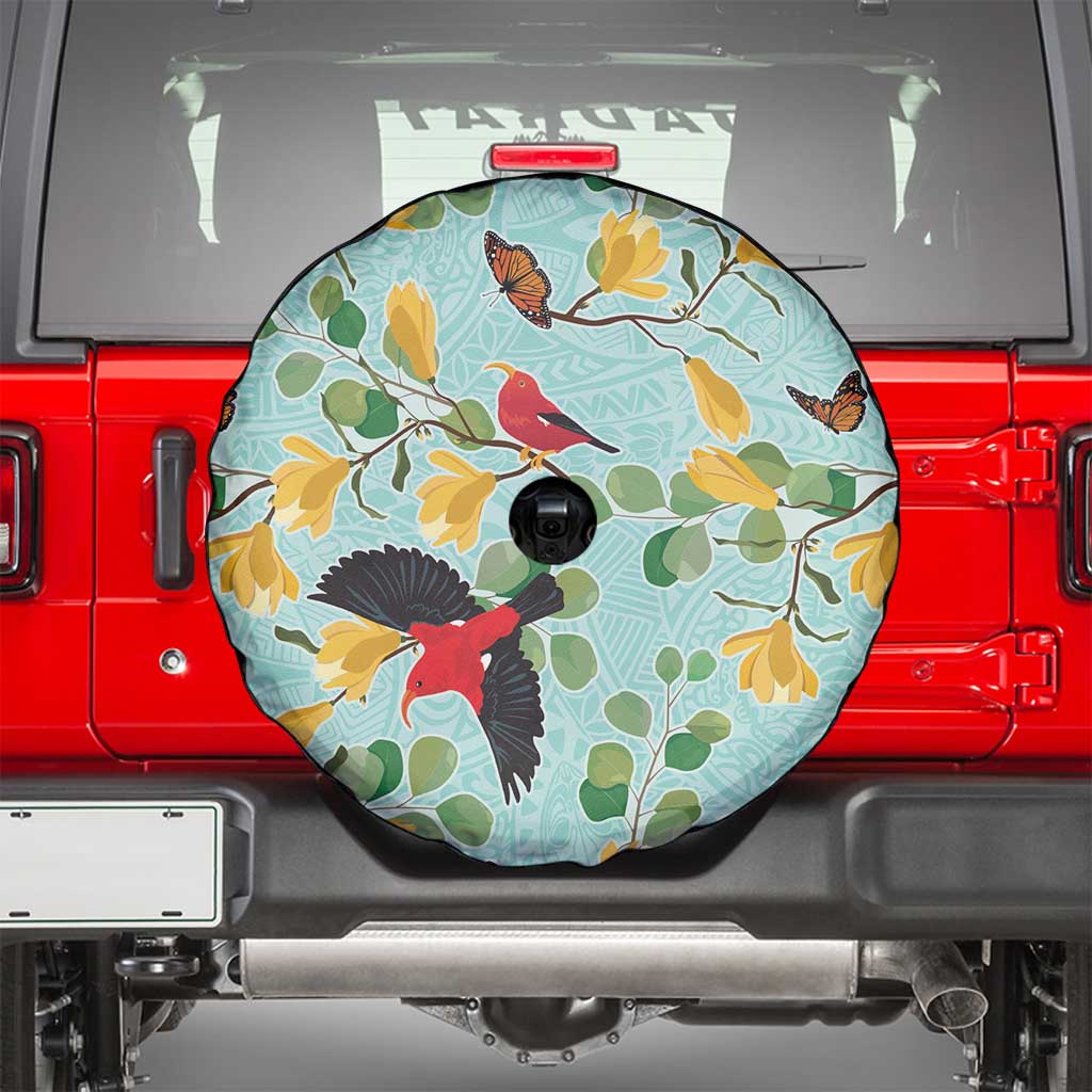 Aloha Hawaii Spare Tire Cover I'iwi on Mamane Pastel Turquoise