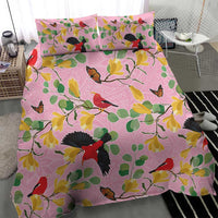 Aloha Hawaii Bedding Set I'iwi on Mamane Pastel Pink