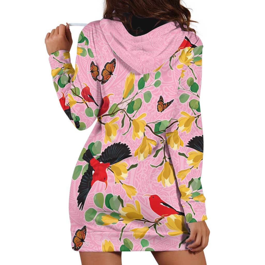 Aloha Hawaii Hoodie Dress I'iwi on Mamane Pastel Pink