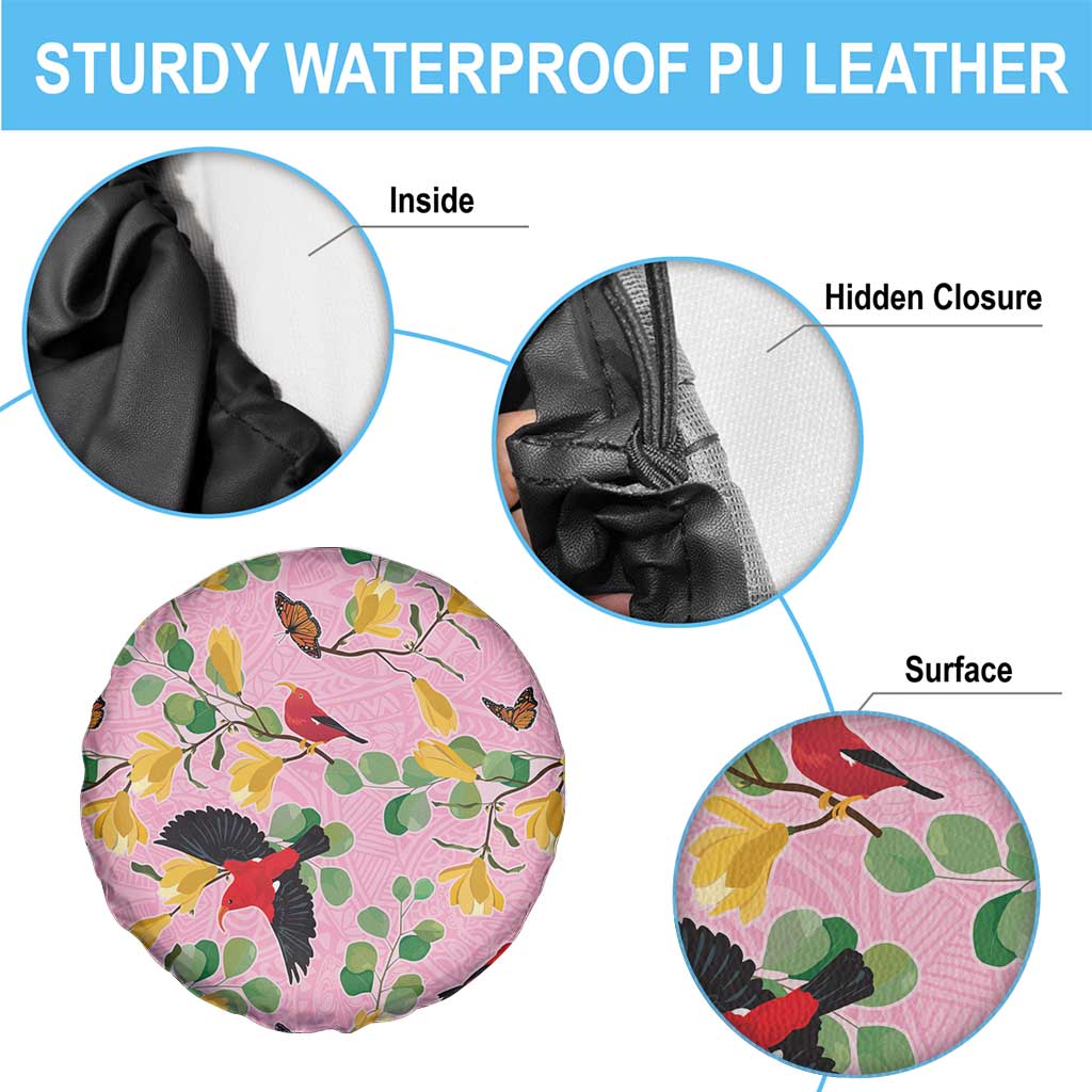 Aloha Hawaii Spare Tire Cover I'iwi on Mamane Pastel Pink