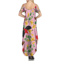 Aloha Hawaii Summer Maxi Dress I'iwi on Mamane Pastel Pink