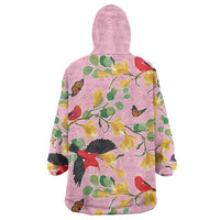 Aloha Hawaii Wearable Blanket Hoodie I'iwi on Mamane Pastel Pink