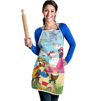 Have Yourself A Beachy Little Christmas Apron with Santa Chilling - Polynesian Pride