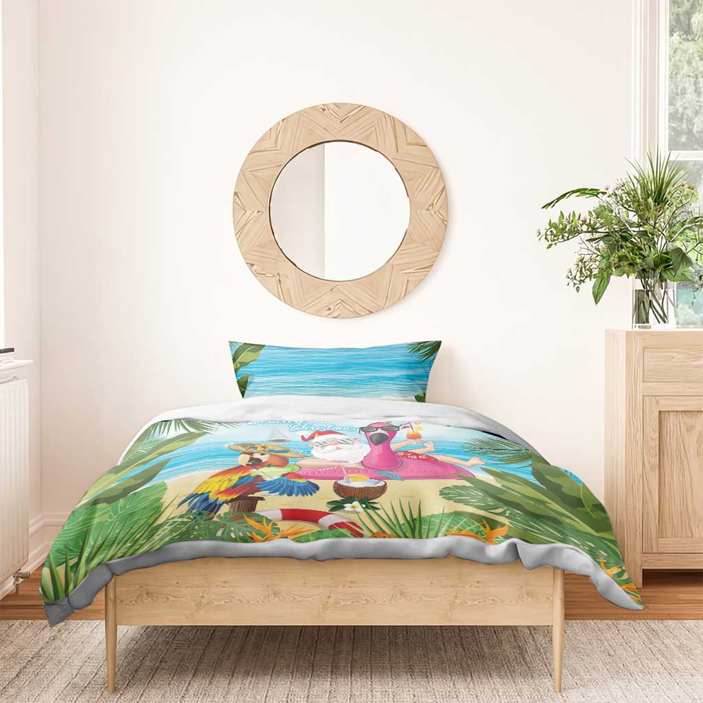 Have Yourself A Beachy Little Christmas Bedding Set with Santa Chilling - Polynesian Pride